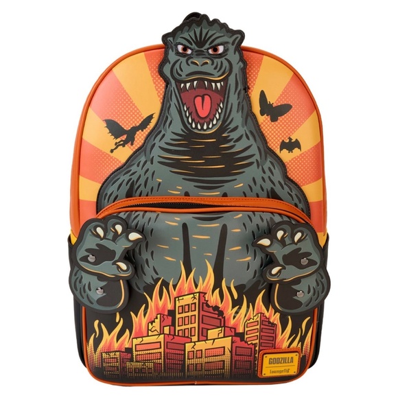 NWT Godzilla Full Size Loungefly Backpack - Picture 2 of 4